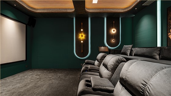 茶室与家庭影院的沉浸式融合娱乐空间